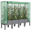vidaXL rattan megjelenésű magaságyás melegháztakaróval 160x40x140 cm
