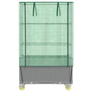 vidaXL rattan megjelenésű magaságyás borítással/kerékkel 80x50x182 cm