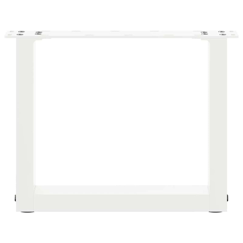 vidaXL 2 db U alakú fehér dohányzóasztal láb 30x(30-31) cm acél