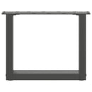 vidaXL 2 db antracitszürke, U alakú acél dohányzóasztal láb 30x(30-31) cm