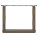 vidaXL 2 db U alakú natúr acél dohányzóasztal láb 30x(30-31) cm