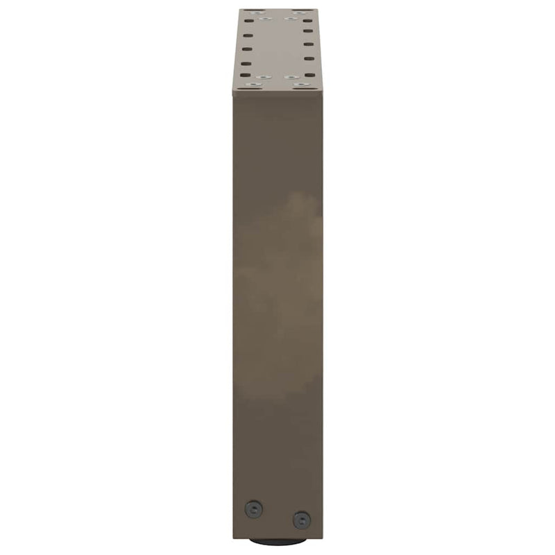 vidaXL 2 db U alakú natúr acél dohányzóasztal láb 30x(30-31) cm