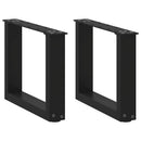 vidaXL 2 db U alakú dohányzóasztal láb fekete 40 x (30-31) cm acél dohányzóasztal láb