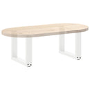 vidaXL 2 db U alakú dohányzóasztal láb fehér 40 x (30-31) cm acél