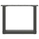 vidaXL 2 db antracitszürke U-alakú acél dohányzóasztal láb 40x(30-31) cm