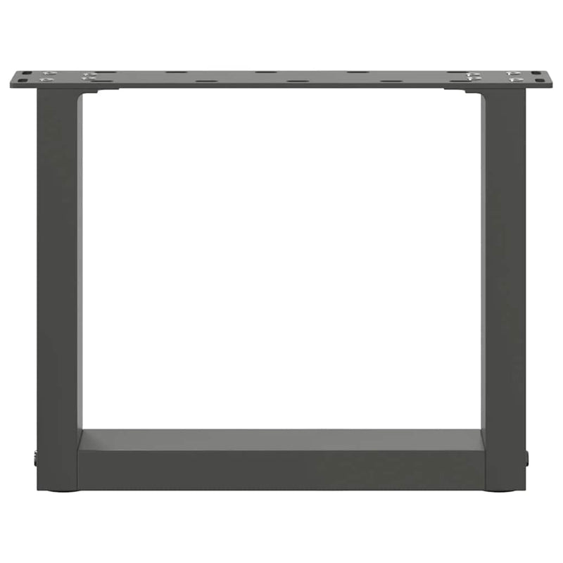 vidaXL 2 db antracitszürke U-alakú acél dohányzóasztal láb 40x(30-31) cm
