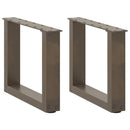 vidaXL 2 db U alakú natúr acél dohányzóasztal láb 40x(30-31) cm