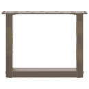 vidaXL 2 db U alakú natúr acél dohányzóasztal láb 40x(30-31) cm