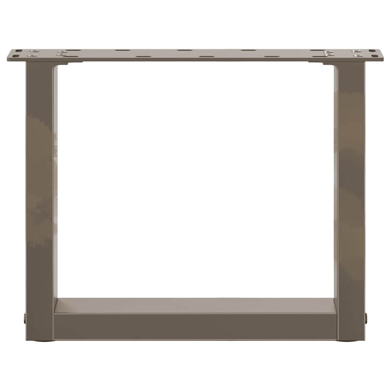 vidaXL 2 db U alakú natúr acél dohányzóasztal láb 40x(30-31) cm