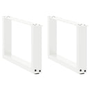 vidaXL 2 db U alakú fehér dohányzóasztal láb 50 x (30-31) cm acél