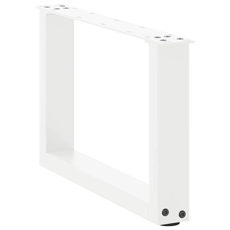 vidaXL 2 db U alakú fehér dohányzóasztal láb 50 x (30-31) cm acél