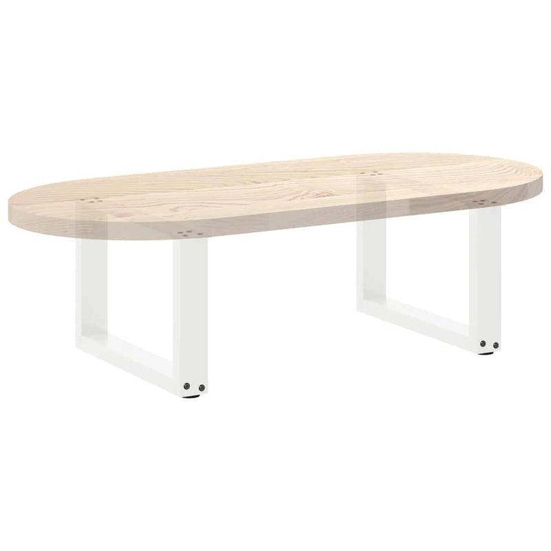 vidaXL 2 db U alakú fehér dohányzóasztal láb 50 x (30-31) cm acél