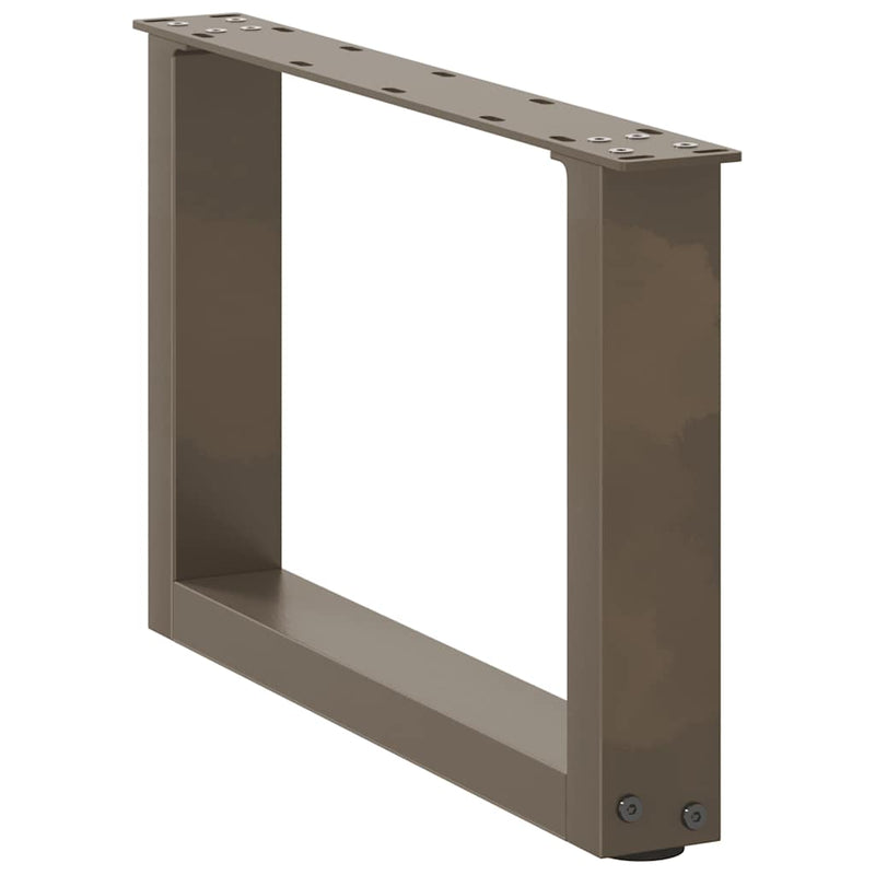 vidaXL 2 db U alakú natúr acél dohányzóasztal láb 50x(30-31) cm