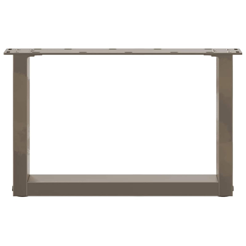 vidaXL 2 db U alakú natúr acél dohányzóasztal láb 50x(30-31) cm