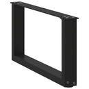 vidaXL 2 db U alakú dohányzóasztal láb fekete 60 x (30-31) cm acél dohányzóasztal láb