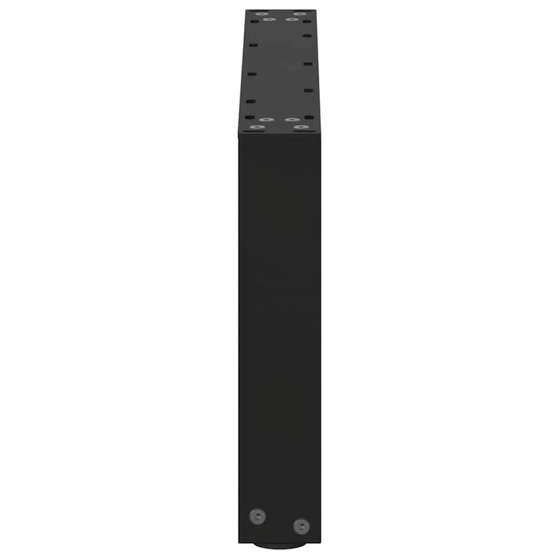 vidaXL 2 db U alakú dohányzóasztal láb fekete 60 x (30-31) cm acél dohányzóasztal láb