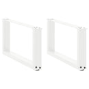 vidaXL 2 db U alakú dohányzóasztal láb fehér 60 x (30-31) cm acél