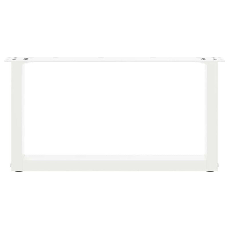 vidaXL 2 db U alakú dohányzóasztal láb fehér 60 x (30-31) cm acél