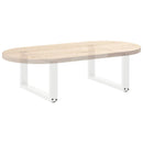 vidaXL 2 db U alakú dohányzóasztal láb fehér 60 x (30-31) cm acél