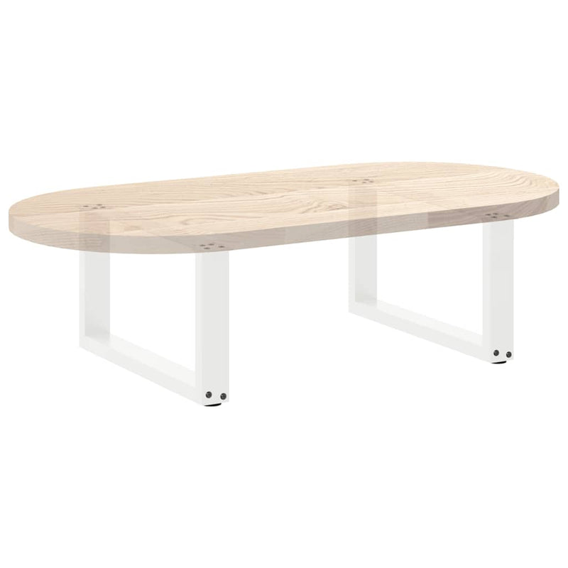 vidaXL 2 db U alakú dohányzóasztal láb fehér 60 x (30-31) cm acél
