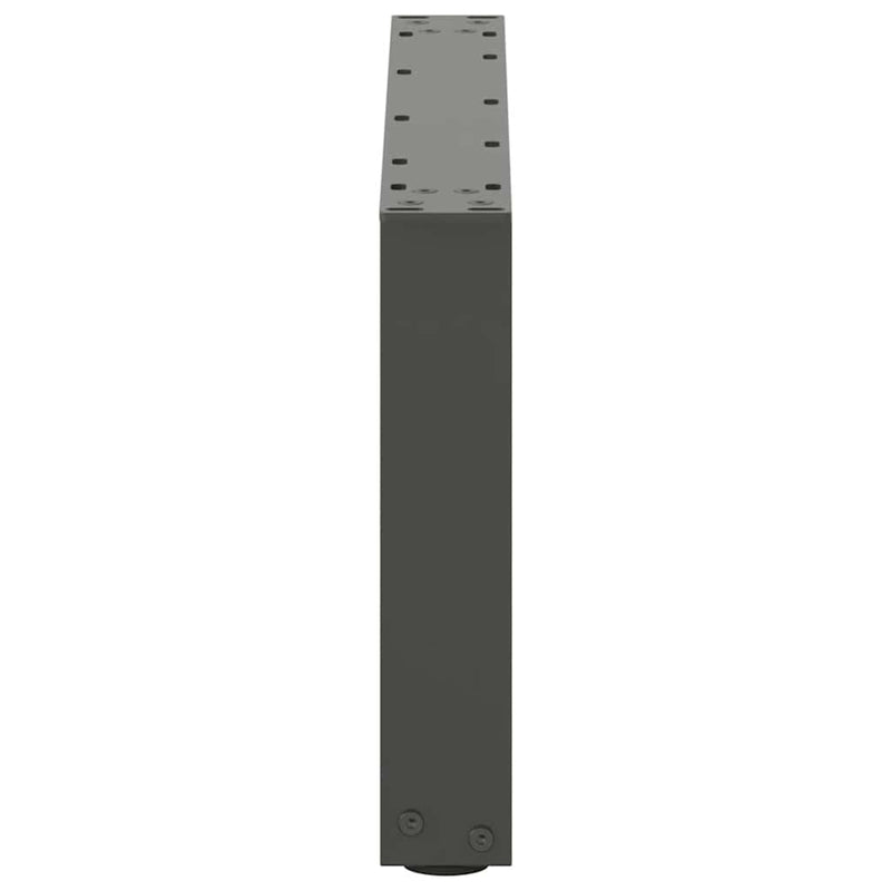 vidaXL 2 db antracitszürke, U alakú acél dohányzóasztal láb 60 x (30-31) cm