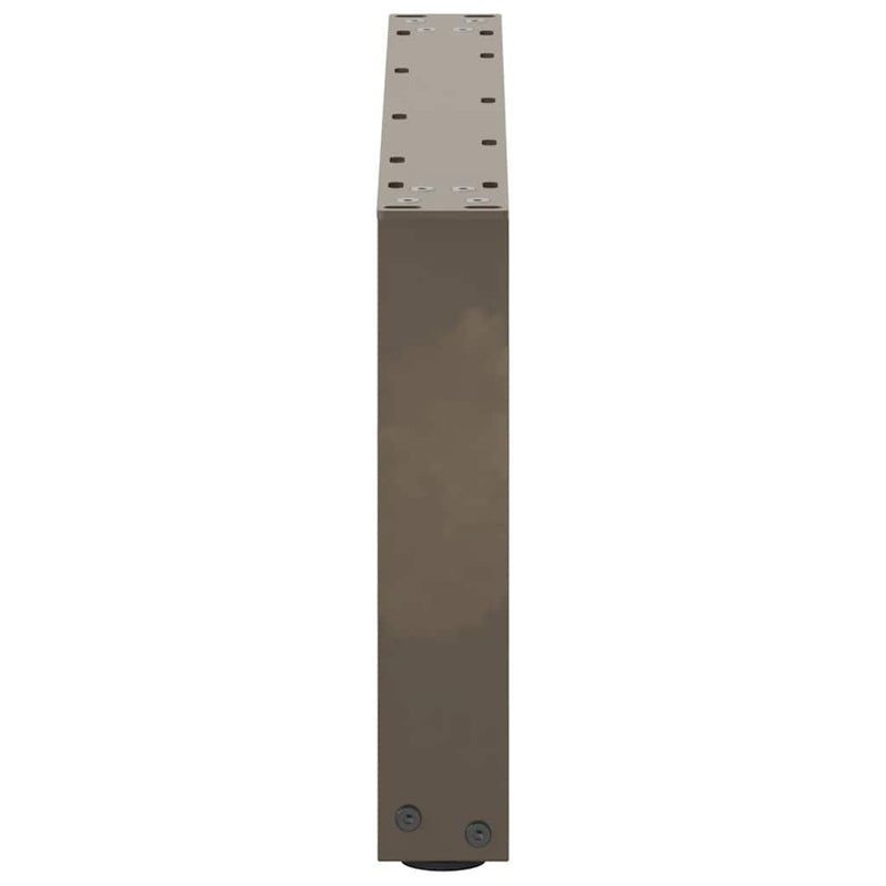 vidaXL 2 db U alakú dohányzóasztal láb natúr acélból 60x(30-31) cm