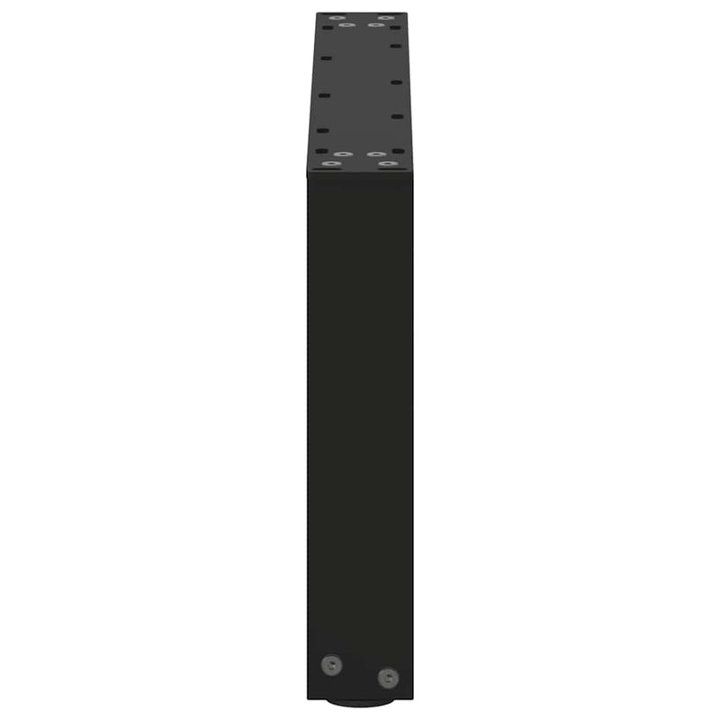 vidaXL 2 db U alakú dohányzóasztal láb fekete 70 x (30-31) cm acél dohányzóasztal láb