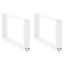vidaXL 2 db U alakú fehér dohányzóasztal láb 70 x (30-31) cm acél