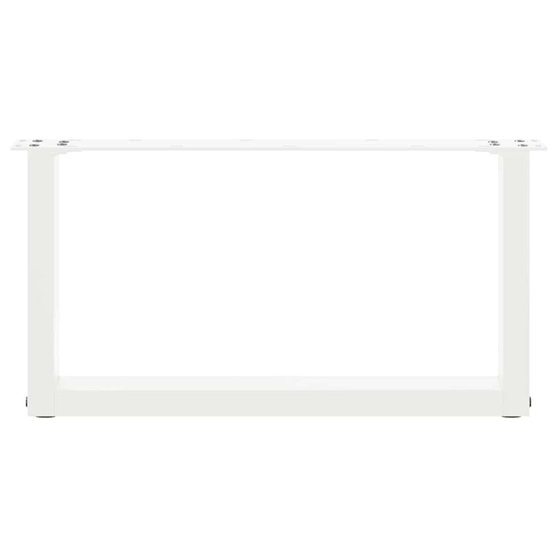 vidaXL 2 db U alakú fehér dohányzóasztal láb 70 x (30-31) cm acél