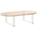 vidaXL 2 db U alakú fehér dohányzóasztal láb 70 x (30-31) cm acél