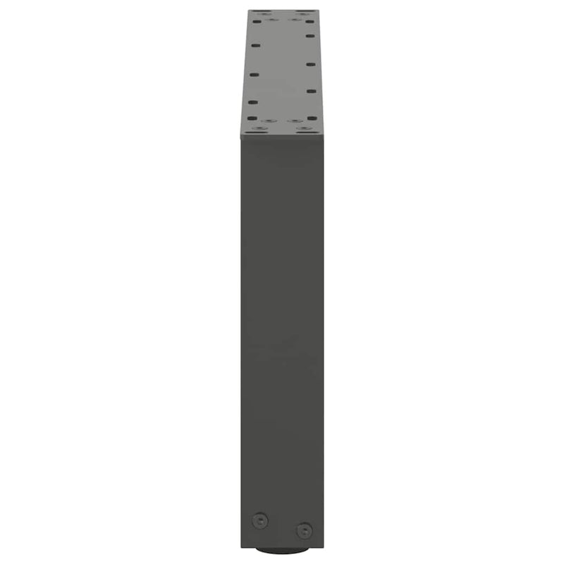 vidaXL 2 db antracitszürke, U alakú acél dohányzóasztal láb 70 x (30-31) cm