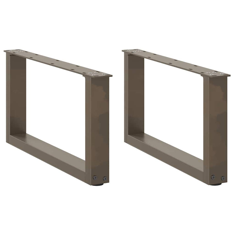vidaXL 2 db U alakú natúr acél dohányzóasztal láb 70x(30-31) cm