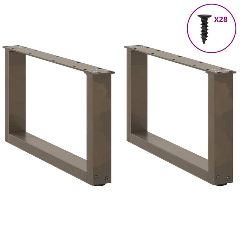 vidaXL 2 db U alakú natúr acél dohányzóasztal láb 70x(30-31) cm