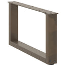 vidaXL 2 db U alakú natúr acél dohányzóasztal láb 70x(30-31) cm