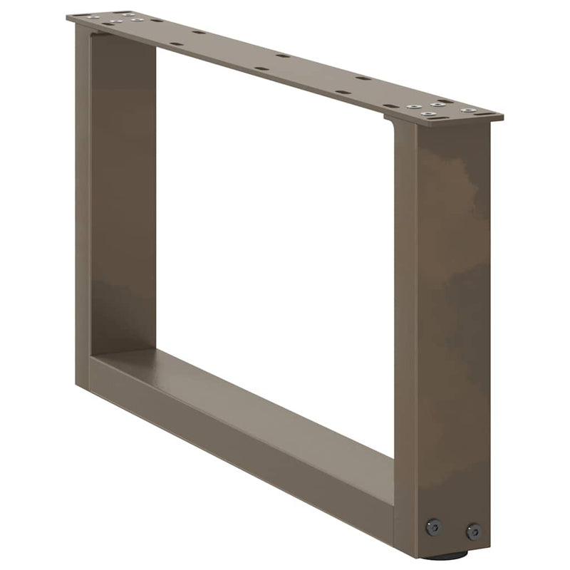 vidaXL 2 db U alakú natúr acél dohányzóasztal láb 70x(30-31) cm