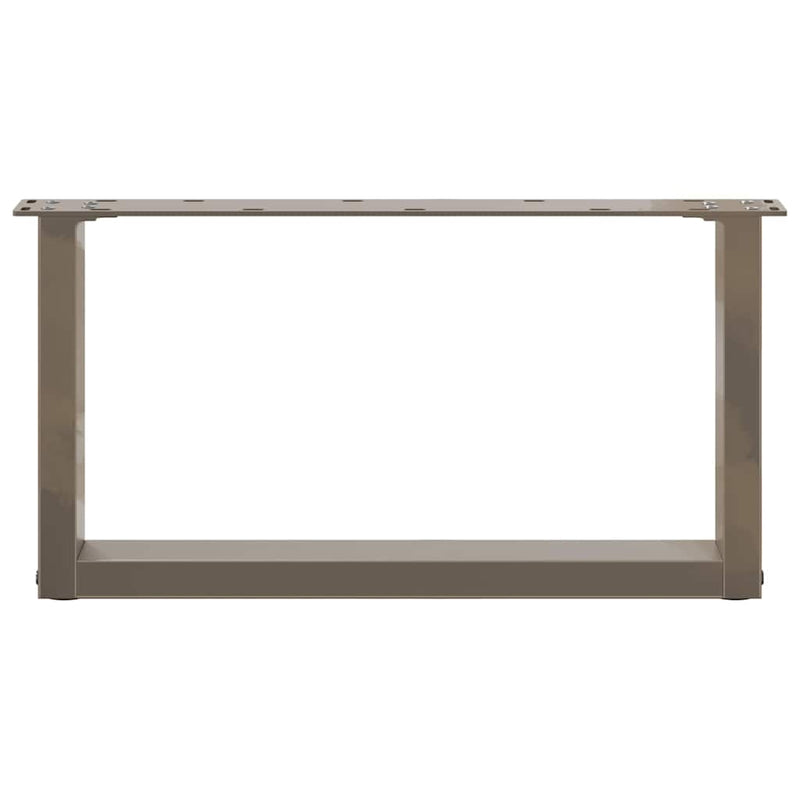 vidaXL 2 db U alakú natúr acél dohányzóasztal láb 70x(30-31) cm