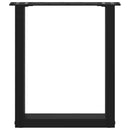 vidaXL 2 db U alakú dohányzóasztal láb fekete 28 x (42-43) cm acél dohányzóasztal láb