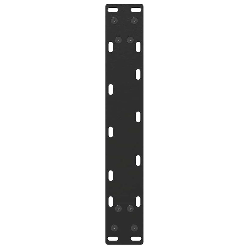 vidaXL 2 db U alakú dohányzóasztal láb fekete 28 x (42-43) cm acél dohányzóasztal láb