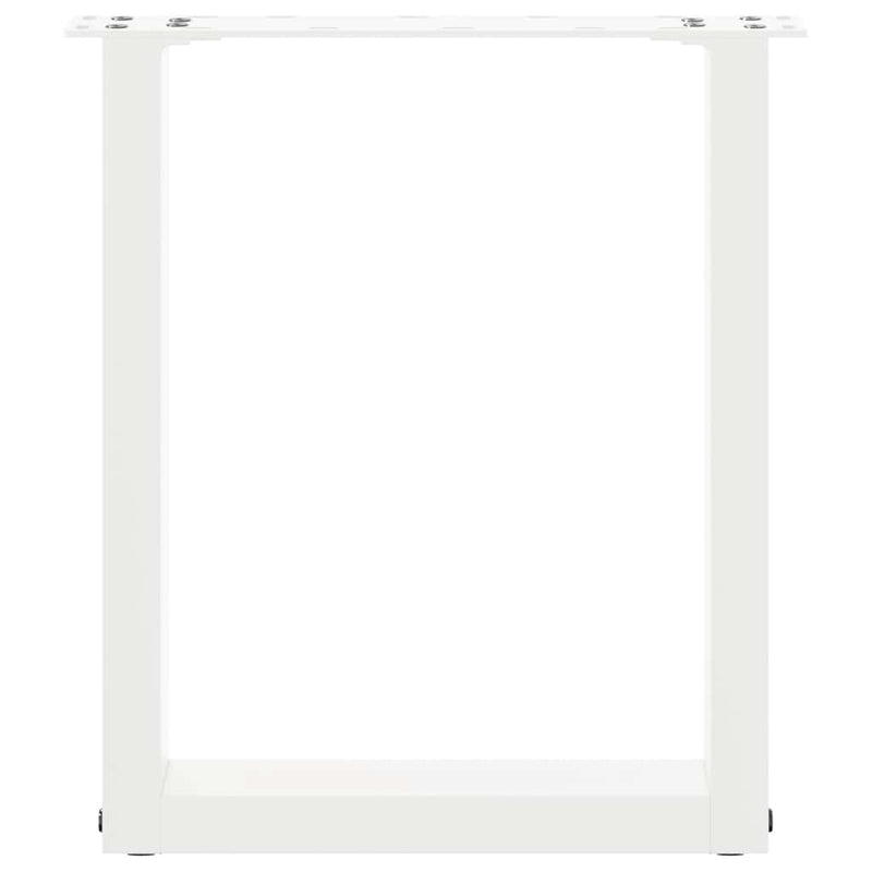 vidaXL 2 db U alakú dohányzóasztal láb fehér 28 x (42-43) cm acél dohányzóasztal láb