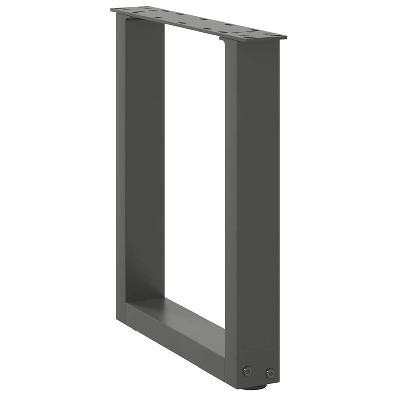 vidaXL 2 db antracitszürke U-alakú dohányzóasztal láb 28x(42-43) cm acél