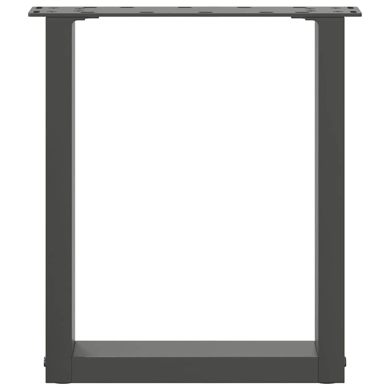 vidaXL 2 db antracitszürke U-alakú dohányzóasztal láb 28x(42-43) cm acél