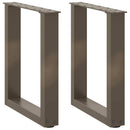 vidaXL 2 db U alakú natúr acél dohányzóasztal láb 28 x (42-43) cm