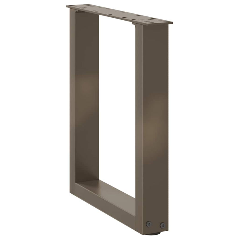 vidaXL 2 db U alakú natúr acél dohányzóasztal láb 28 x (42-43) cm