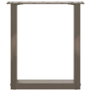 vidaXL 2 db U alakú natúr acél dohányzóasztal láb 28 x (42-43) cm