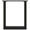 vidaXL 2 db fekete, U alakú acél dohányzóasztal láb 38x(42-43) cm