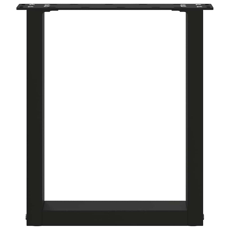 vidaXL 2 db fekete, U alakú acél dohányzóasztal láb 38x(42-43) cm