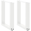 vidaXL 2 db U alakú fehér dohányzóasztal láb 38x(42-43) cm acél