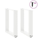 vidaXL 2 db U alakú fehér dohányzóasztal láb 38x(42-43) cm acél