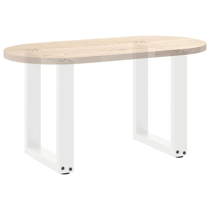 vidaXL 2 db U alakú fehér dohányzóasztal láb 38x(42-43) cm acél