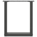 vidaXL 2 db antracitszürke U-alakú acél dohányzóasztal láb 38x(42-43) cm